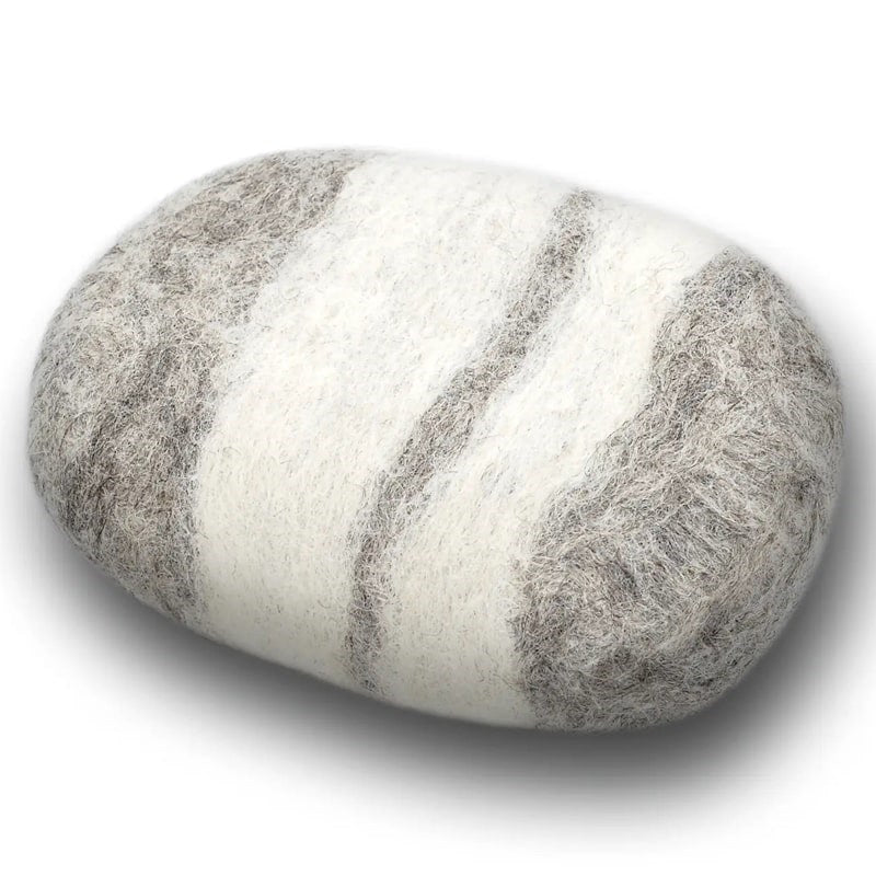 Felted Soap - Striped Lavender: Gray