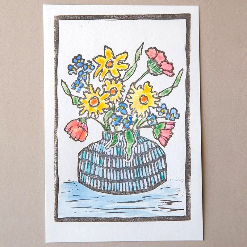 Flower Vase Watercolor Card Art Kit