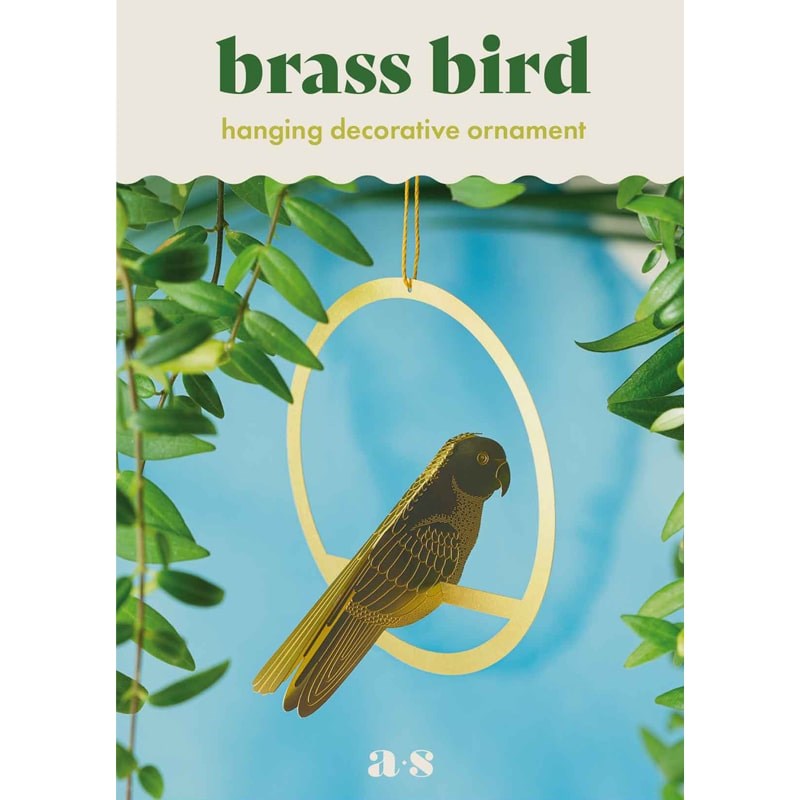 Hanging Brass Bird Decoration