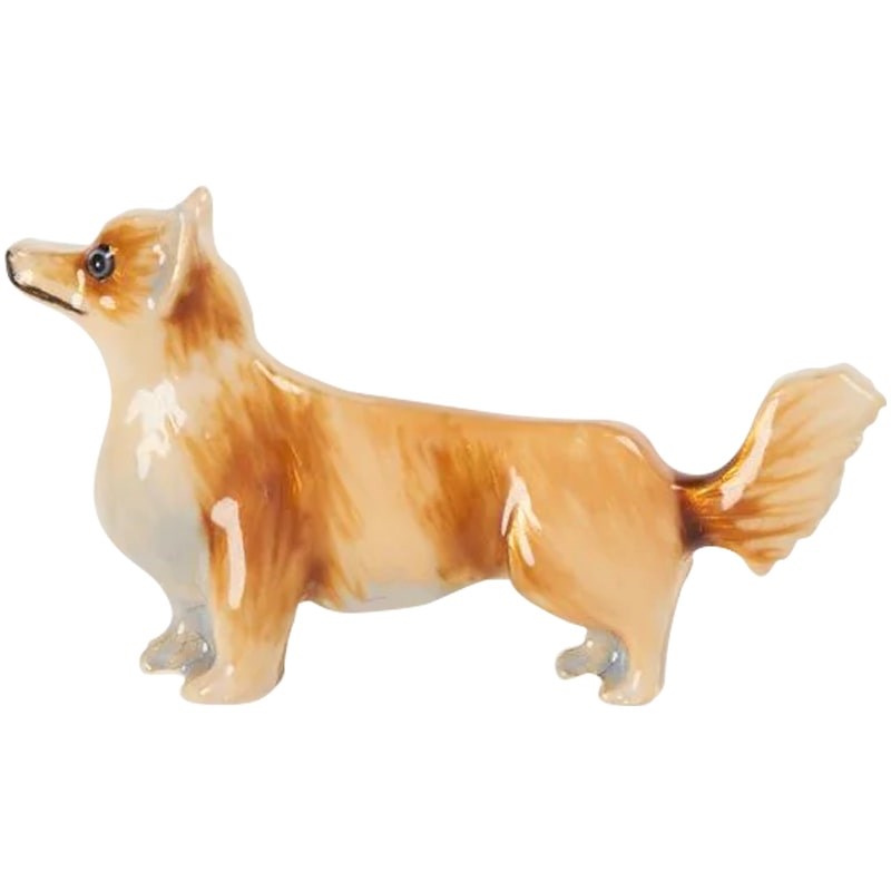 Enamel Corgi Brooch