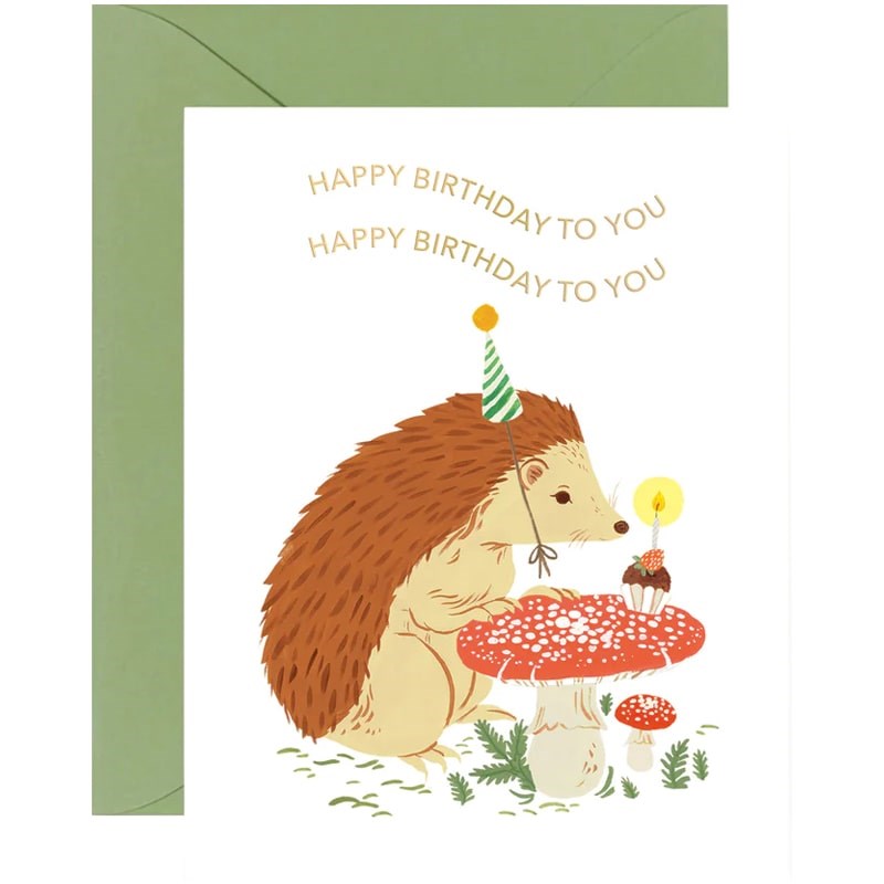 Hedgehog Birthday Card