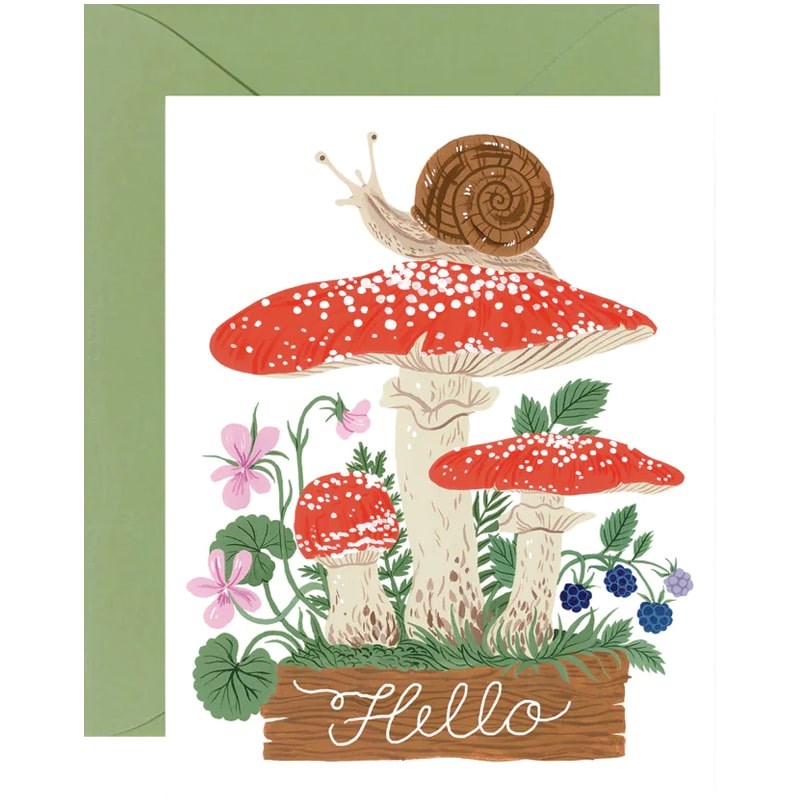 Hello Snail Greeting Card