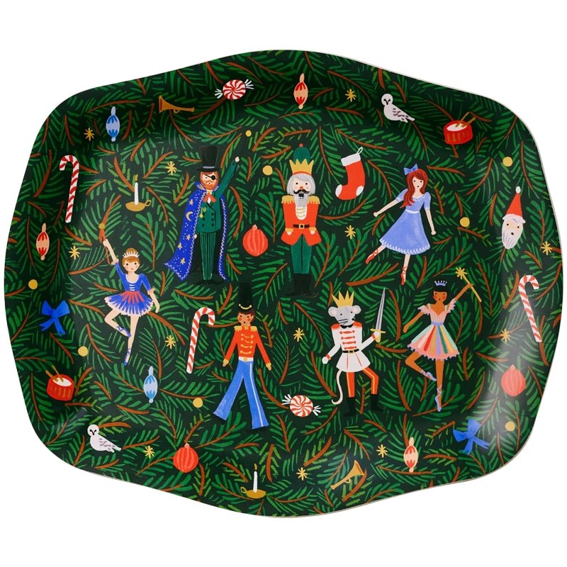 Evergreen Nutcracker Serving Tray