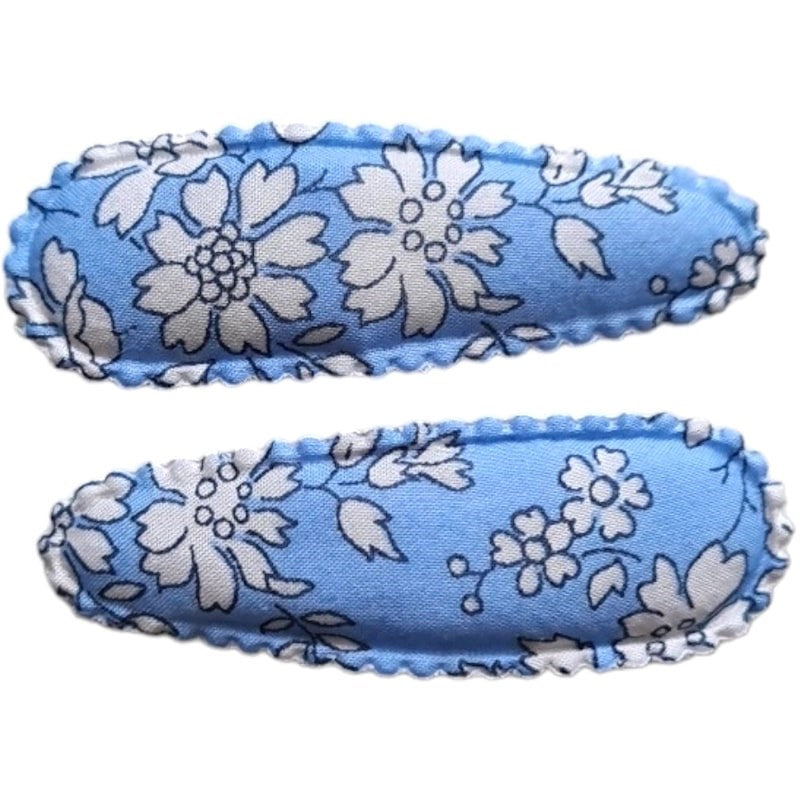 Almond Scallop Clips - Liberty Capel Sky Blue