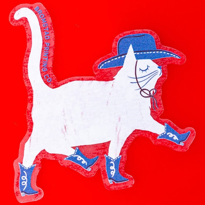 Cowboy Cat Clear Sticker