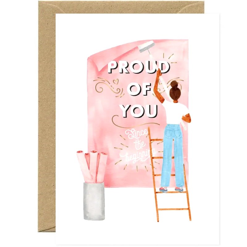 Gold Proud of You Greeting Card