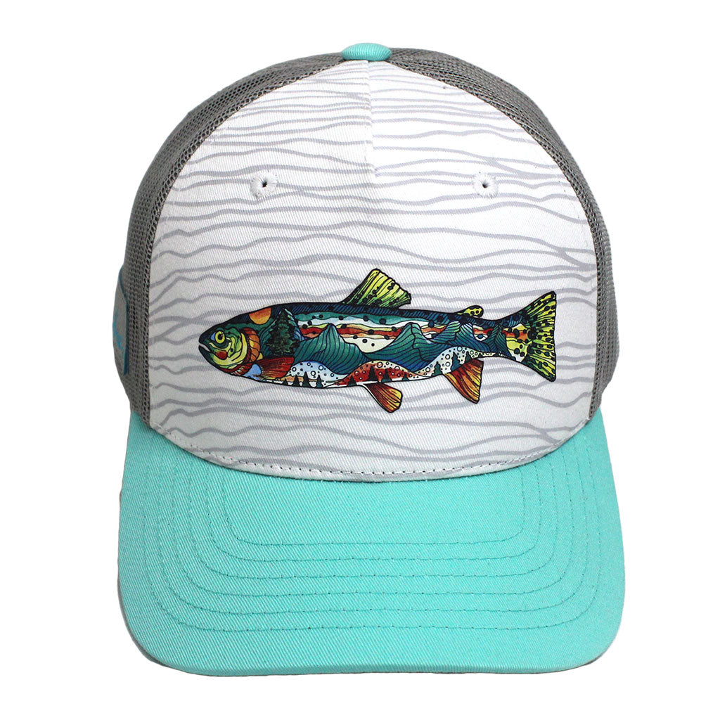 Mt. Cutty Abstract Trucker Hat - FisheWear | Schiebermützen