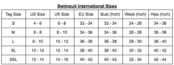 Us Swimsuit Size Chart