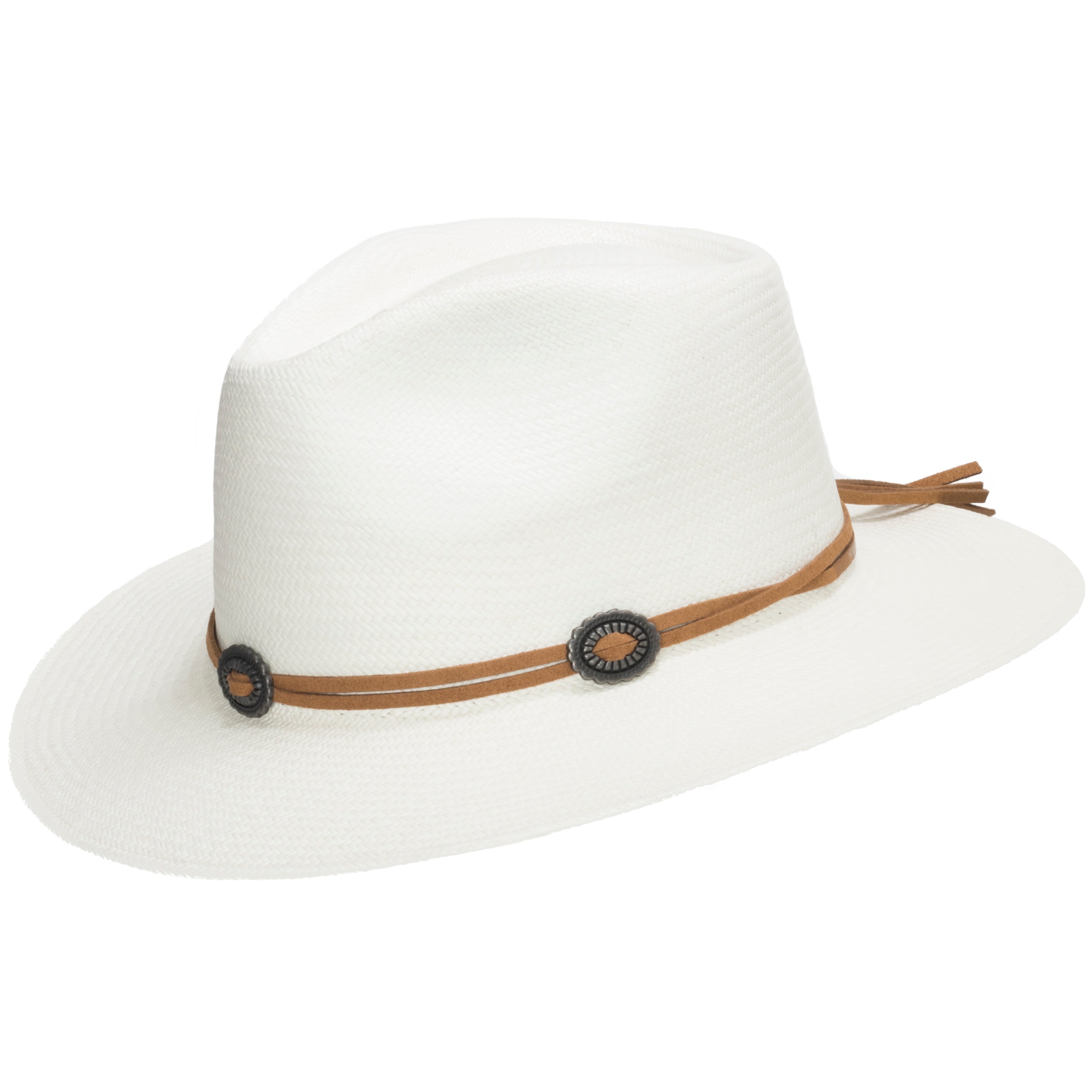 Paul Lashton Leather Suede Double Hatband with Tassel