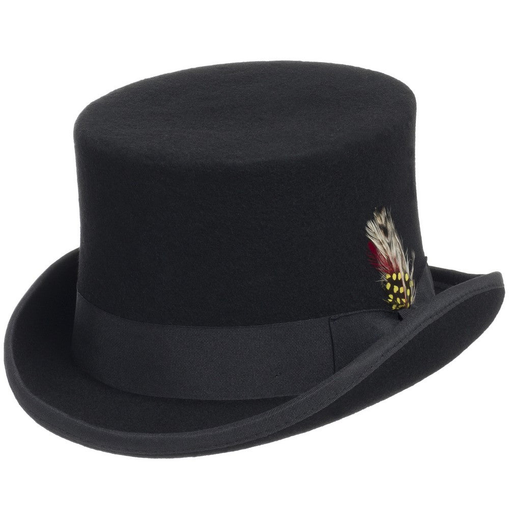 Button Victorian Tall Wool Top Hat – Ultrafino