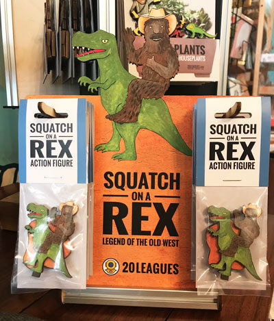 20 leagues sasquatch riding t-rex