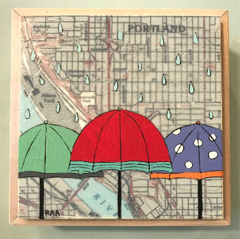 Rachel Ann Austin Portland map painting