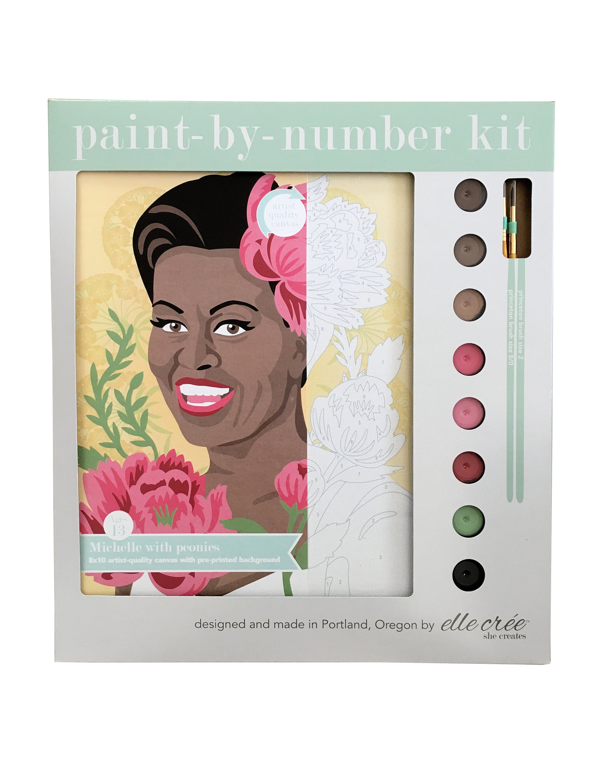 Michelle with Peonies Paint by Numbers Kit
