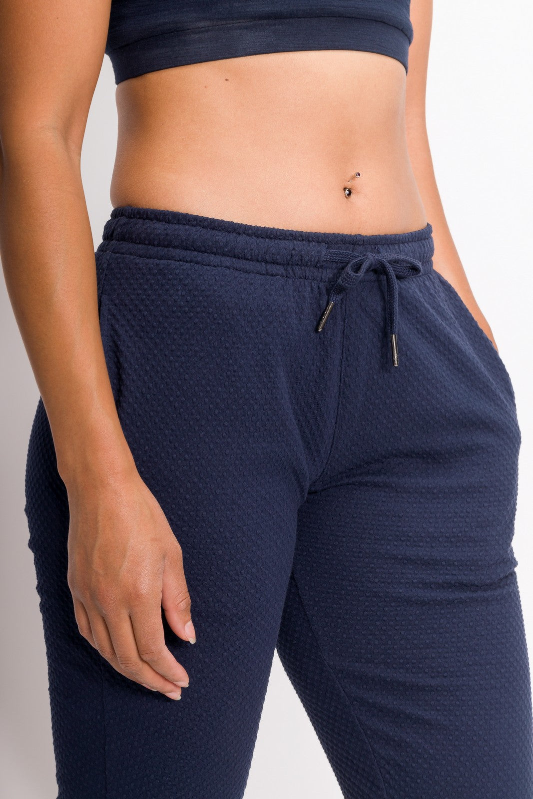 Gwen | Women's Bubble Knit Elastic Waist Band Sweatpants