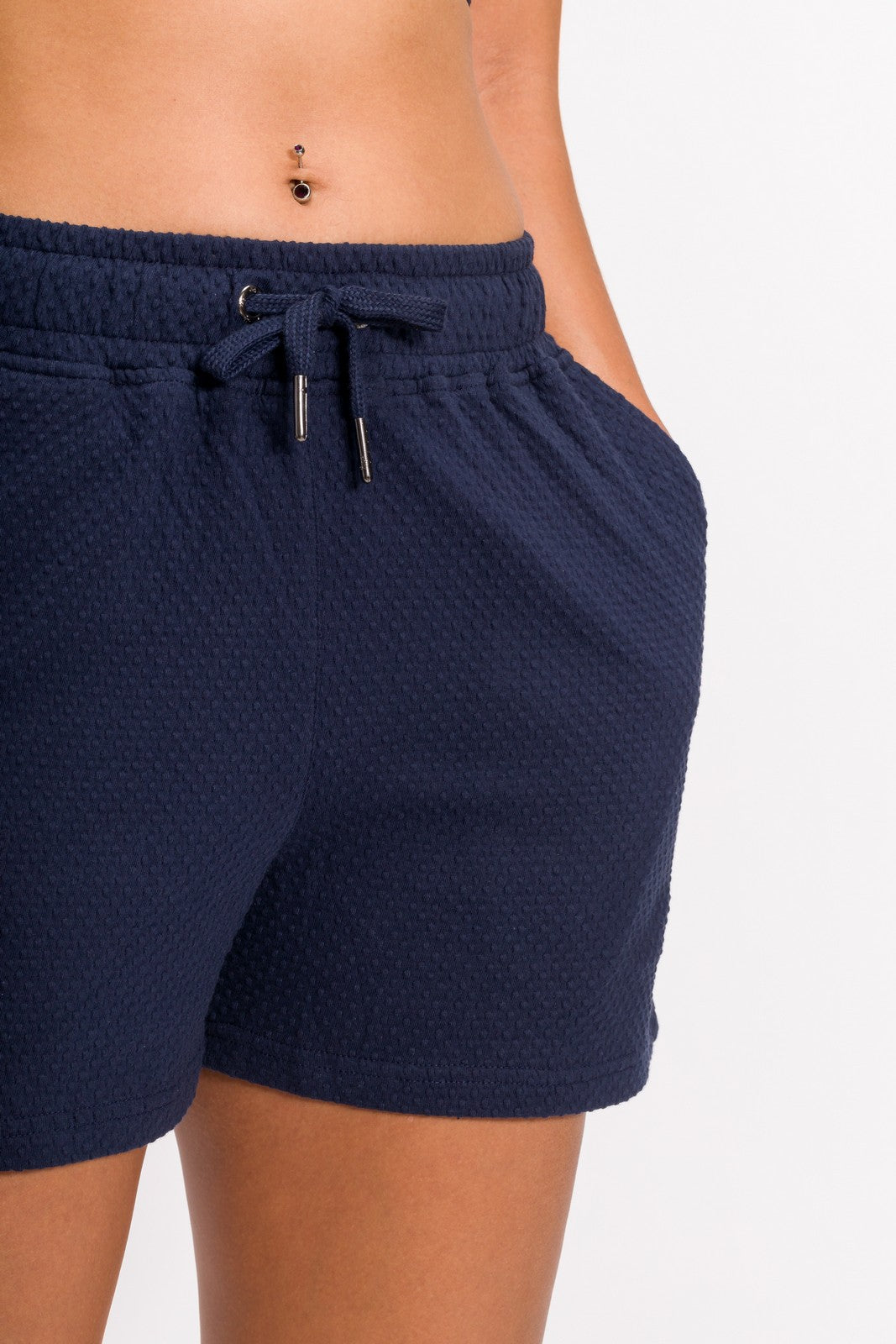 Olivia | Women's Bubble Knit Elastic Waist Band Shorts