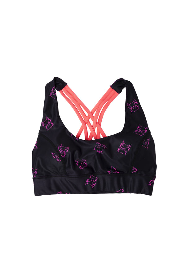 HOT PINK LOGO BRA – No Days Off