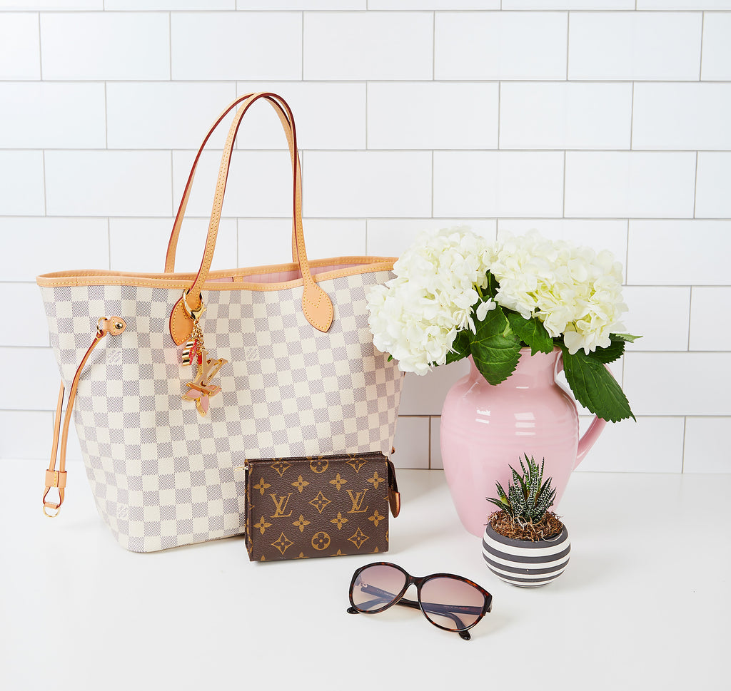 Louis Vuitton Neverfull Damier Azur GM Rose Ballerina Lining in Coated  Canvas with Gold-tone - US