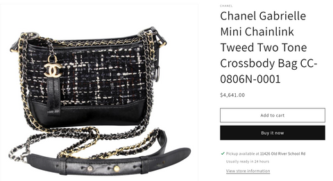 Chanel Gabrielle Mini Chainlink Tweed Two Tone Crossbody Bag CC-0806N-0001