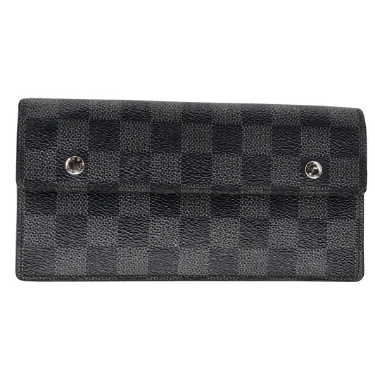 Louis Vuitton Zip Around Damier GM Graphite Coated Canvas Wallet LV-0729N-0002