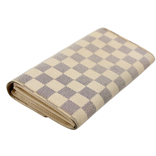 Louis Vuitton Sarah Wallet Damier Azur – The Luxe Pursuit