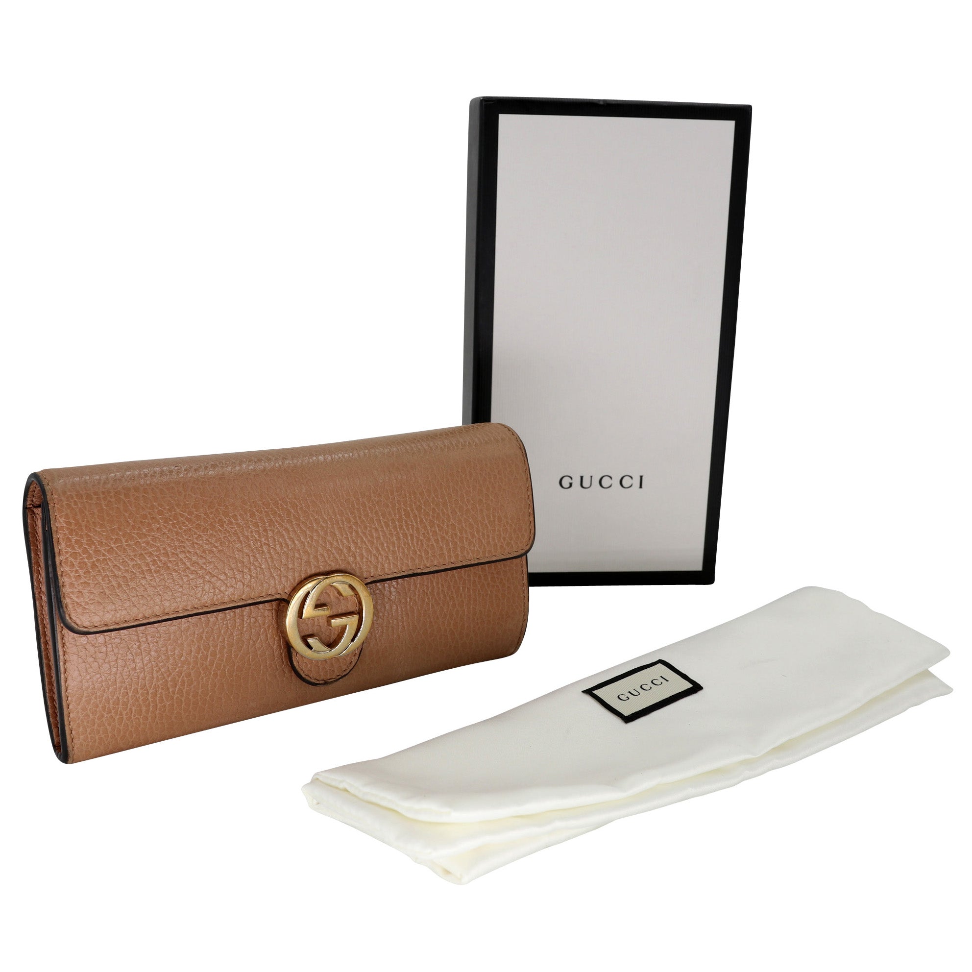 Gucci GG Interlocking Continental Leather Wallet