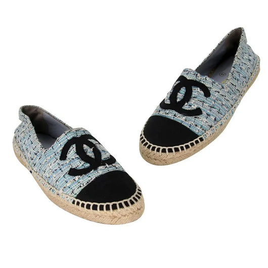 Chanel Metallic Tweed Espadrilles 40 Monogram 2018 Cc Flats CC-0225N-0044 –  MISLUX