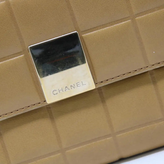 Chanel Lambskin Leather Chocolate Bar Quilted French Wallet – MISLUX