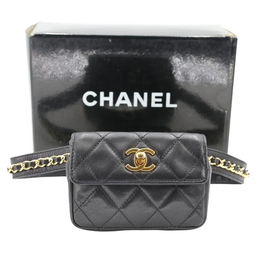 Chanel Gabrielle Mini Chainlink Tweed Two Tone CC-1109P-0007 Black