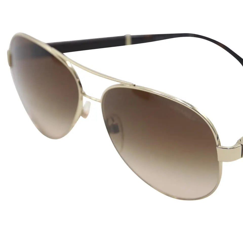 Chanel 6050 1478S8 Aviator Sunglasses Matte Black Quilted White Gray  Polarized  eBay