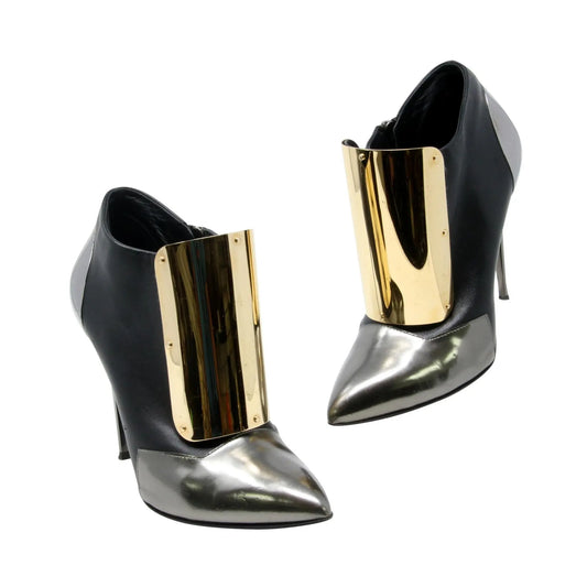 Louis Vuitton Metallic Leather Strap Sandal Hammered Heels Size 39 – MISLUX
