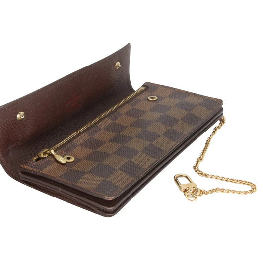 Louis Vuitton Brown Men's Damier Chain Accordion Wallet