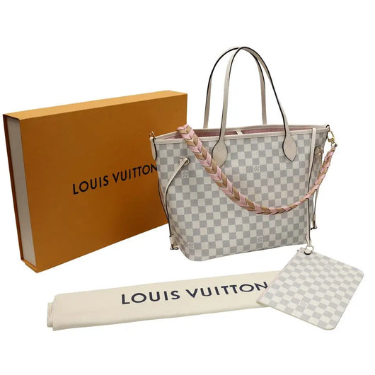 LOUIS VUITTON Neverfull MM Damier Azur Braided w/Pouch – ALB