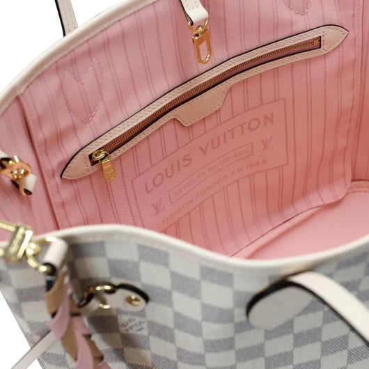 Louis Vuitton, Bags, Limited Edition Louis Vuitton Damier Azur Neverfull  Mm Sl Braided Strap Tote Bag