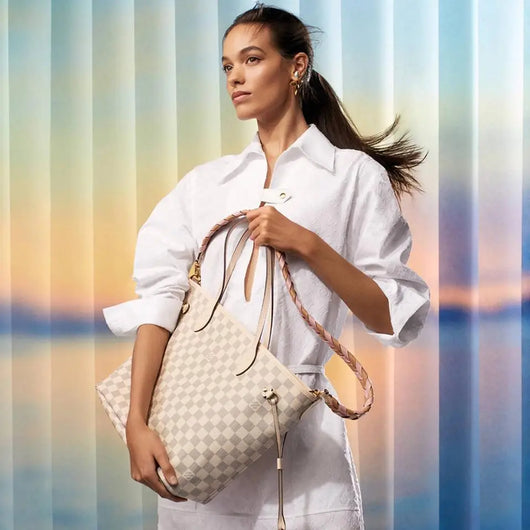 LOUIS VUITTON NEVERFULL DAMIER AZUR MM – luvluxluv