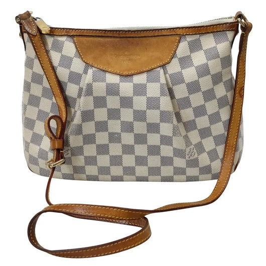 Louis Vuitton Siracusa Damier Azur PM Monogram Crossbody Bag LV