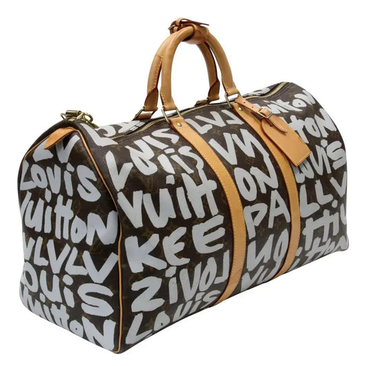 Louis Vuitton Limited Edition Vert Graffiti Stephen Sprouse Keepall 45 Bag  - Yoogi's Closet