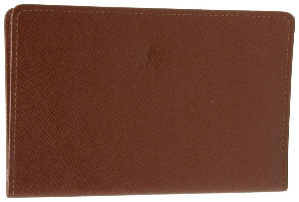 Louis Vuitton LV logo Folding Card Case Pass ID Holder Brown