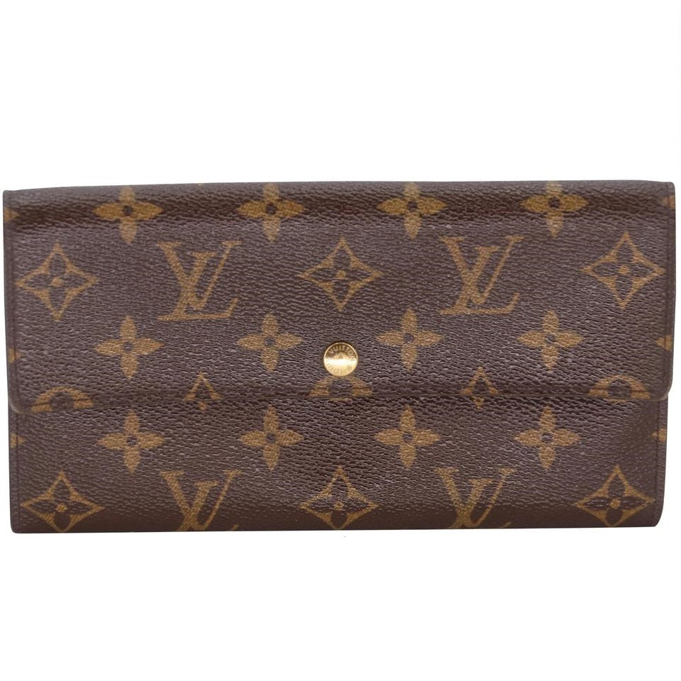 Louis Vuitton Monogram Coated Canvas Sarah Continental Wallet LV-1118P-0022