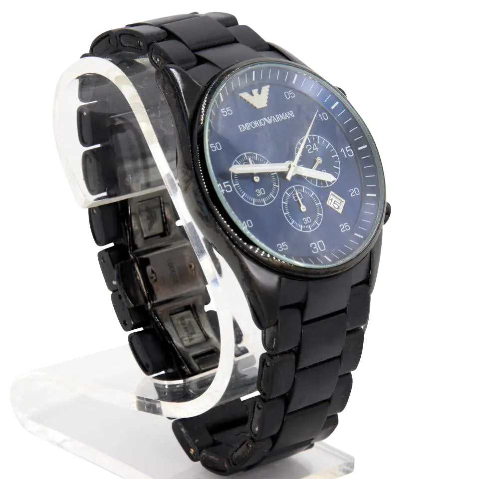 armani watch solid stainless steel