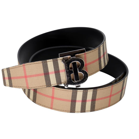 Burberry, Accessories, Burberry Check Belt Womens Gold Buckle Size 3895  Check Pattern