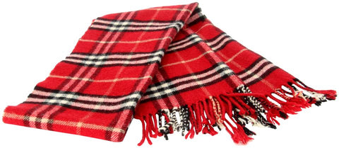 red and black cashmere scarf