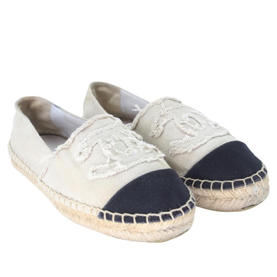 chanel woven espadrille