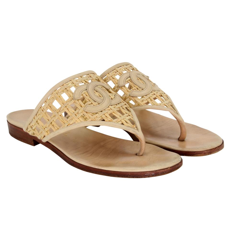 chanel wicker sandals