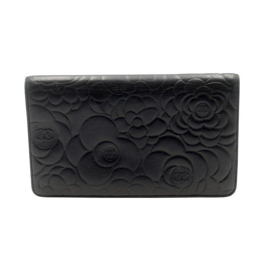 Chanel Camellia CC Embossed Leather Wallet CC-1029P-0002