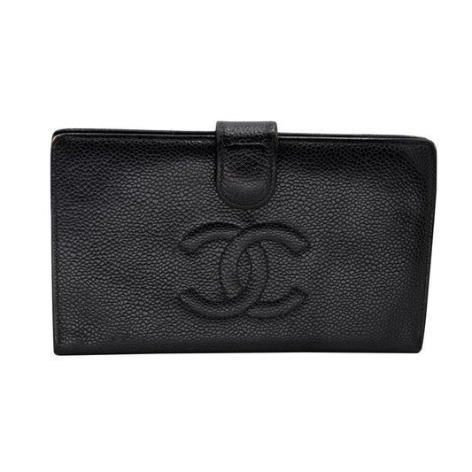 Chanel Black Caviar CC Logo Timeless Wallet on Chain WOC 61cz63s 