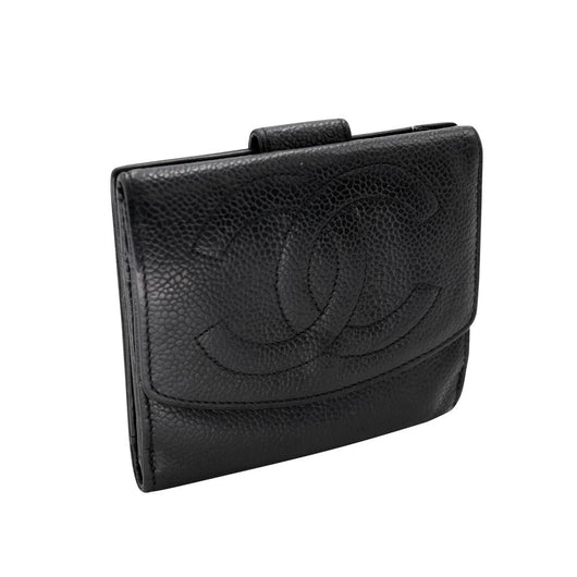 chanel flap wallet black