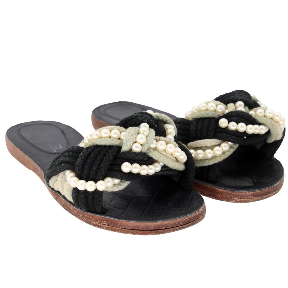 Chanel Mother of Pearl Sz 37C Sandals CC-1028P-0004 – MISLUX
