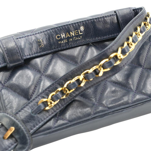 Chanel Quilted Cc Logo Waist Pouch Bum Mini Summer Lambskin Leather Cross  Body Bag CC-B0420P-0003