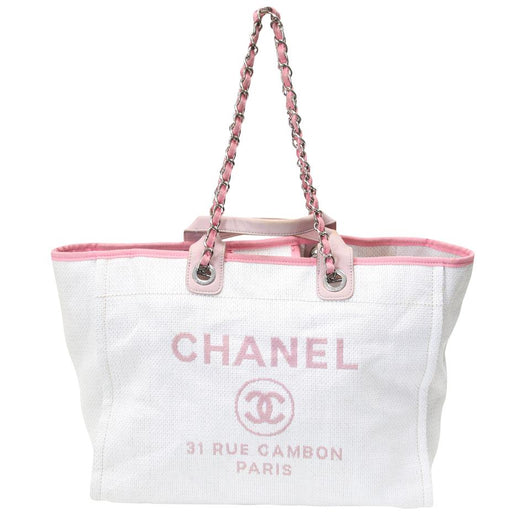 Deauville linen tote Chanel White in Linen - 35134556