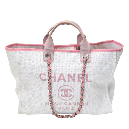Deauville linen tote Chanel White in Linen - 35134556